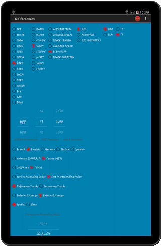 TraJecSan : Setting Parameters